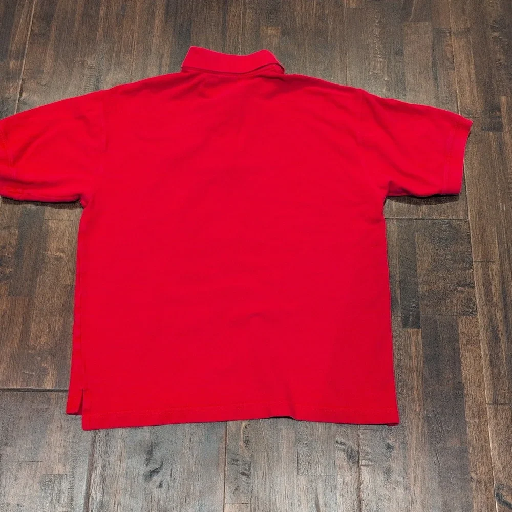 Vintage Warner Bros Pepe Le Pew Embroidered Mens Red‎ Polo Shirt Size Medium 90s